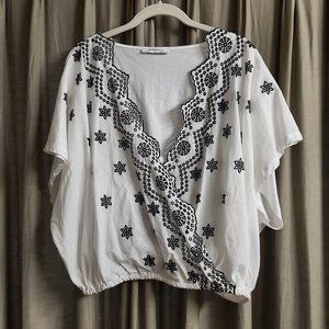 summer embroidered top